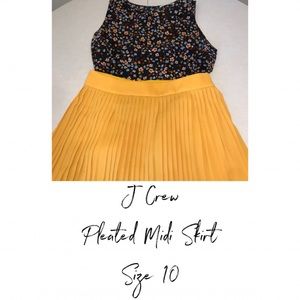 J. Crew Skirts - J Crew Pleated Midi Skirt Size 10 J. Crew Skirts - J Crew Pleated Midi Skirt Size 10